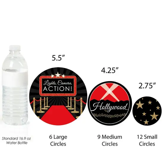 Big Dot of Happiness Red Carpet - Movie Night Party Giant Circle Confetti - Party Decorations - Large Confetti 27 Count {4}