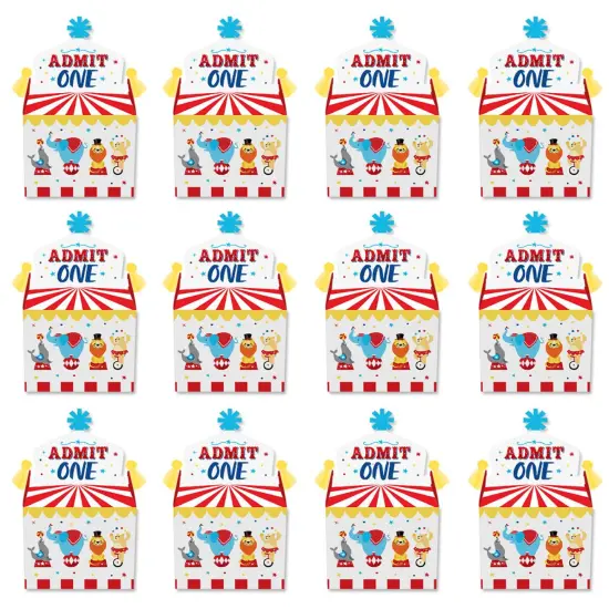Big Dot of Happiness Carnival - Step Right Up Circus - Treat Box Party Favors - Carnival Themed Party Goodie Gable Boxes - Set of 12 {6}