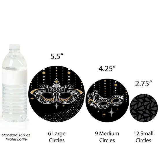 Big Dot of Happiness Masquerade - Mask Party Giant Circle Confetti - Party Decorations - Large Confetti 27 Count {4}