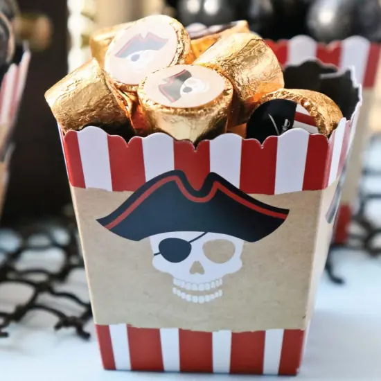 Big Dot of Happiness Beware of Pirates - Party Mini Favor Boxes - Pirate Baby Shower or Birthday Party Treat Candy Boxes - Set of 12 {7}