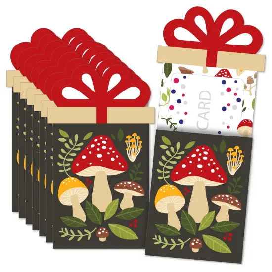 Big Dot of Happiness Wild Mushrooms - Red Toadstool Party Money and Gift Card Sleeves - Nifty Gifty Card Holders - Set of 8 {1}