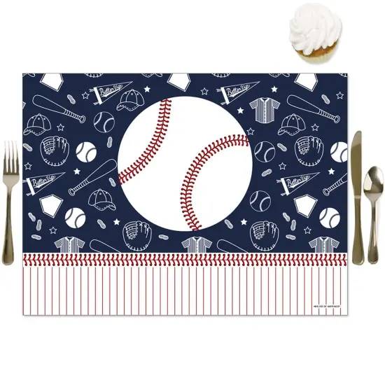 Big Dot of Happiness Batter Up - Baseball - Party Table Decorations - Baby Shower or Birthday Party Placemats - Set of 16 {1}