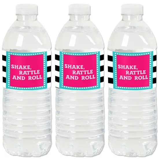 Big Dot of Happiness 50's Sock Hop - 1950s Rock N Roll Party Water Bottle Sticker Labels - Set of 20 {1}