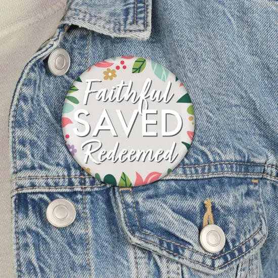 Big Dot of Happiness Religious Easter - 3 inch Christian Holiday Party Badge - Pinback Buttons - Set of 8 {4}