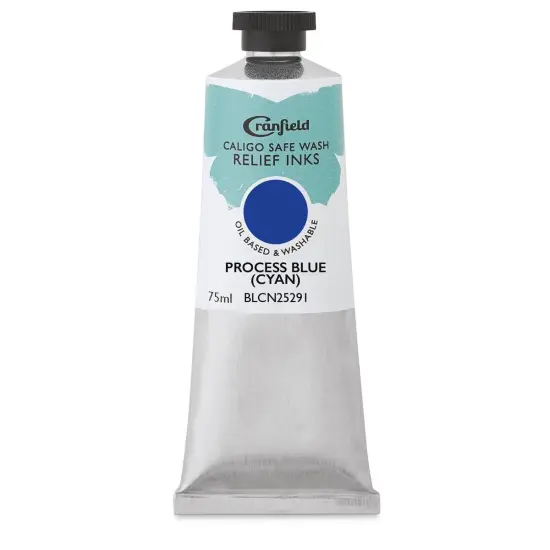 Cranfield Caligo Safe Wash Relief Ink - Process Blue (Cyan), 75 ml {1}