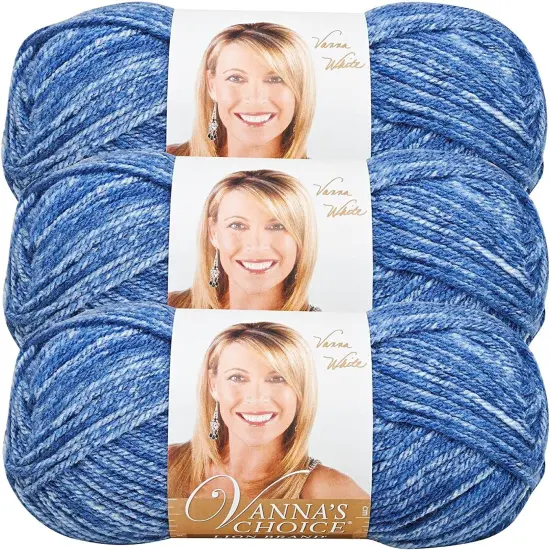 (Pack of 3) Lion Brand Vanna's Choice Yarn-Denim Mist {1}