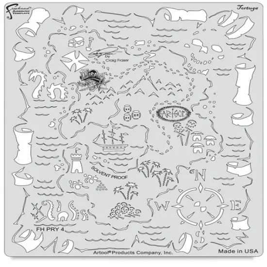 Iwata Artool Freehand Template - Piracy Tortuga {1}