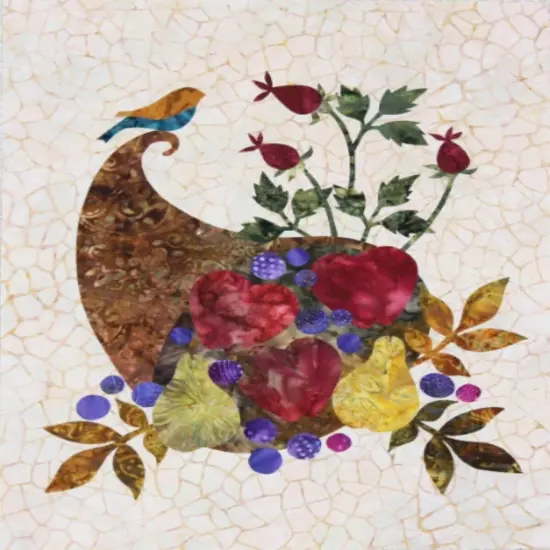 Seasonal Silhouettes Block 11 Laser Cut Fusible Applique Kit With Background, {1}