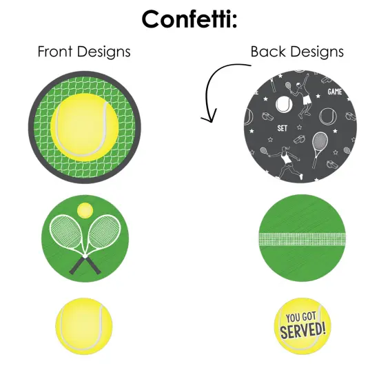 Big Dot of Happiness You Got Served - Tennis - Baby Shower or Tennis Ball Birthday Party Decor and Confetti - Terrific Table Centerpiece Kit 30 Ct {7}