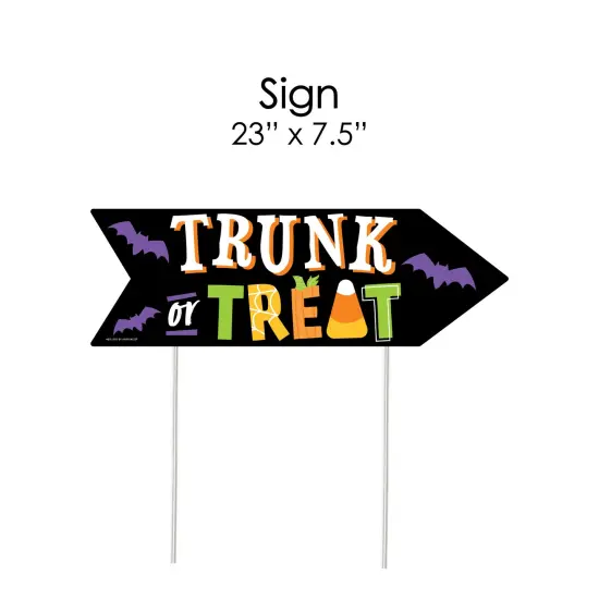 Big Dot of Happiness Trunk or Treat - Arrow Halloween Car Parade Party Direction Signs - Double Sided Outdoor Yard Signs - Set of 6 {7}