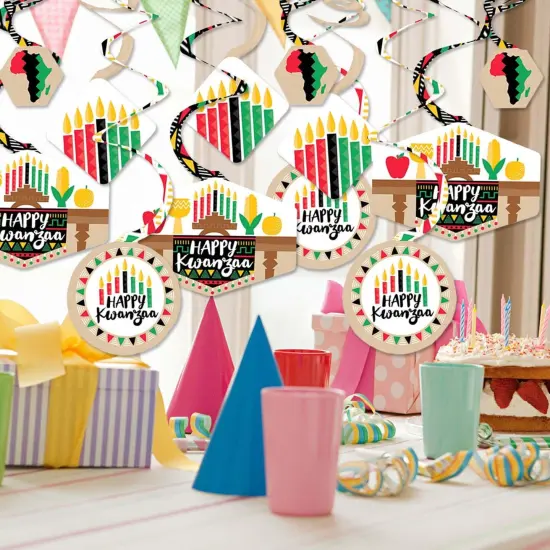 Big Dot of Happiness Happy Kwanzaa - Party Decor - Party Decoration Swirls - Set of 40 {3}