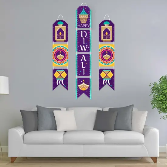 Big Dot of Happiness Happy Diwali - Hanging Vertical Paper Door Banners - Festival of Lights Party Wall Decoration Kit - Indoor Door Decor {3}