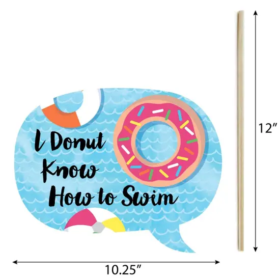 Big Dot of Happiness Funny Make a Splash - Pool Party - Summer Swimming Party or Birthday Party Photo Booth Props Kit - 10 Piece {6}