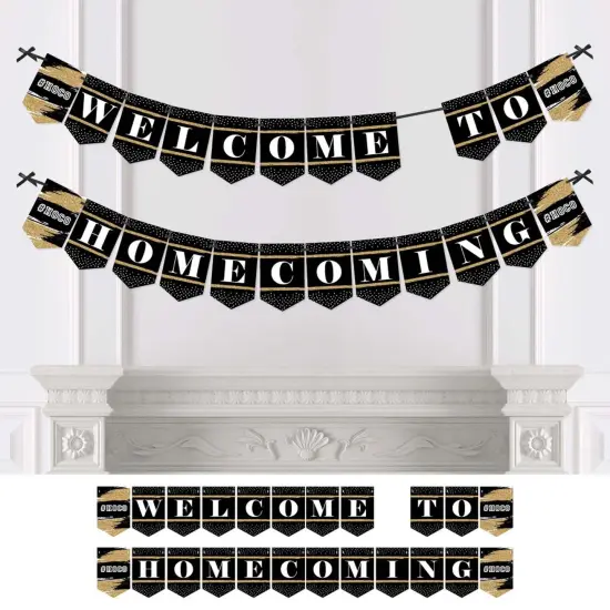 Big Dot of Happiness Hoco Dance - Homecoming Bunting Banner - Party Decorations - Welcome to Homecoming {1}