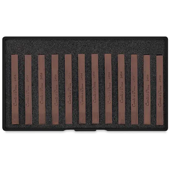 Cont&eacute; &agrave; Paris Sketching Pastel Carr&eacute;s - Bistre, Box of 12 {1}