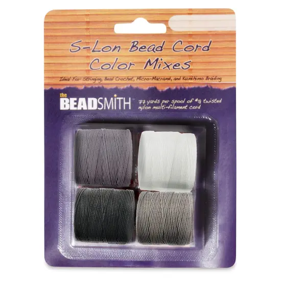 Beadsmith S-Lon Cord Pack - Pkg of 4, Basic Colors {1}