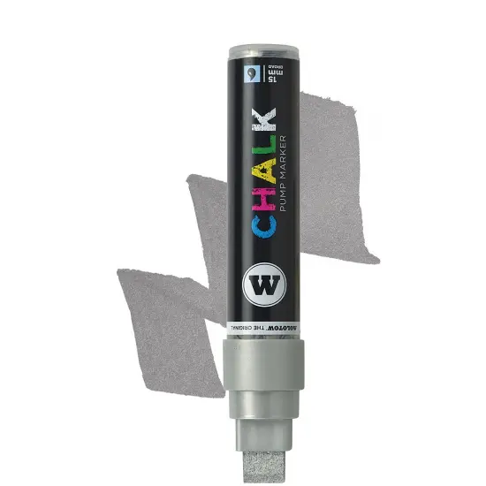 Molotow Chalk Marker - Metallic Silver, 15 mm {1}