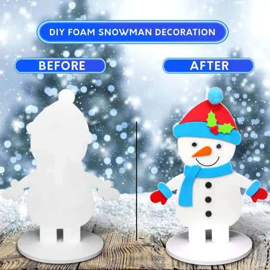 Big Mo's Toys Holiday Crafts - Christmas Foam Arts N Craft Snowman Table Top Decorations Kit For Kids {2}