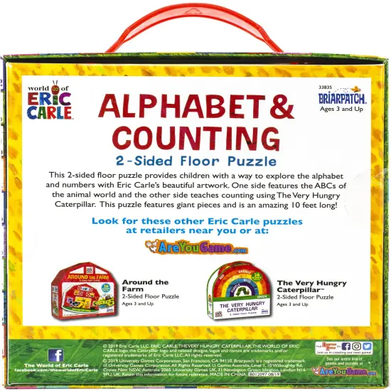 Briarpatch Eric Carle 2-Sided Floor Puzzle-Alphabet And Counting {4}