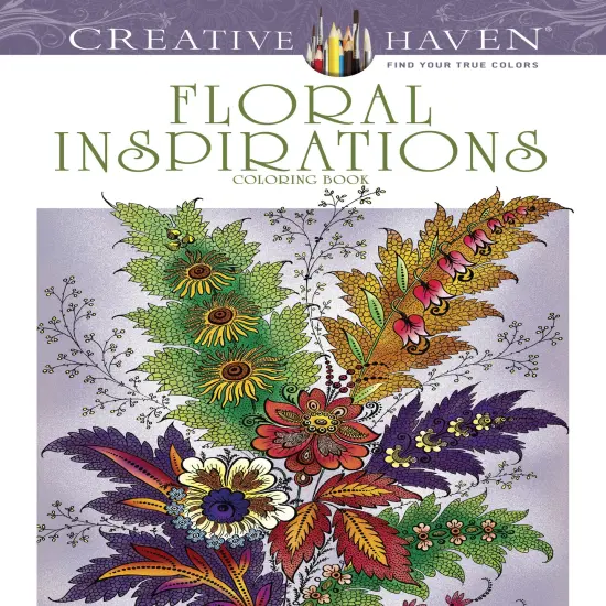 Creative Haven: Floral Inspirations Coloring Book-Softcover {1}