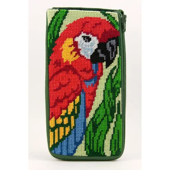 Eyeglass Case - Parrot - Needlepoint Kit Multicolor {1}