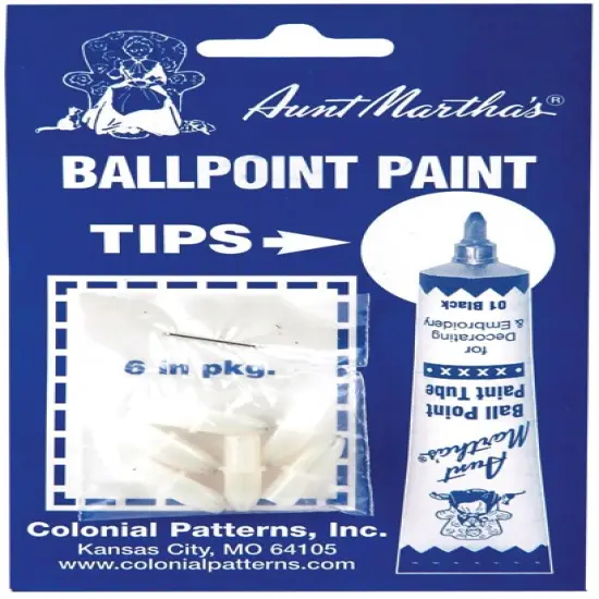 Aunt Martha's Ballpoint Paint Tube Replacement Tips 6/Pkg {1}