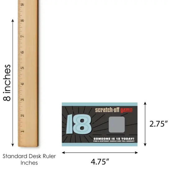 Big Dot of Happiness Boy 18th Birthday - Eighteenth Birthday Party Game Scratch Off Cards - 22 Count {7}