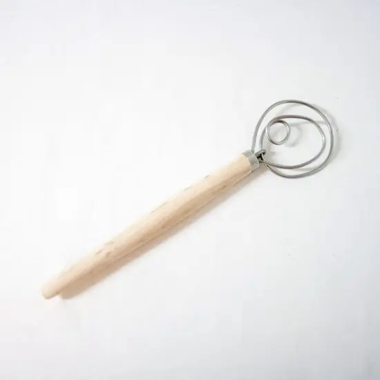 Lehman's Old Country Maple Dough Mixing Whisk Baking Tool Quick Mixing {1}