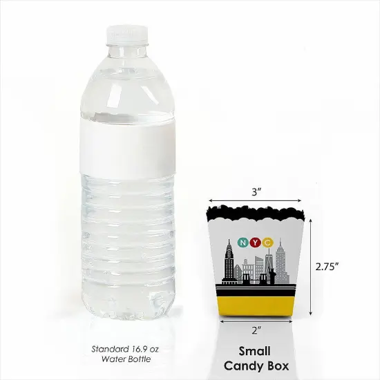 Big Dot of Happiness NYC Cityscape - Party Mini Favor Boxes - New York City Party Treat Candy Boxes - Set of 12 {3}