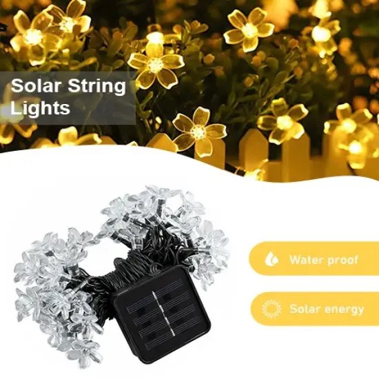 Perfect Holiday 50 LED Cherry Blossom Solar Light Warm white {7}