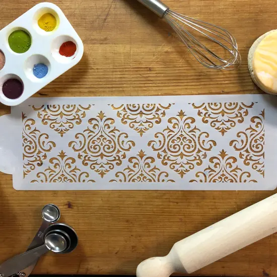 Elaine's Cake Stencil Tier #3 | C594 by Designer Stencils | Cake Decorating Tools | {4}