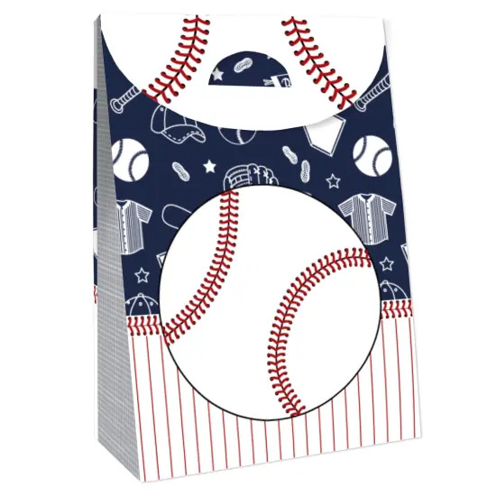 Big Dot of Happiness Batter Up - Baseball - Baby Shower or Birthday Gift Favor Bags - Party Goodie Boxes - Set of 12 {4}