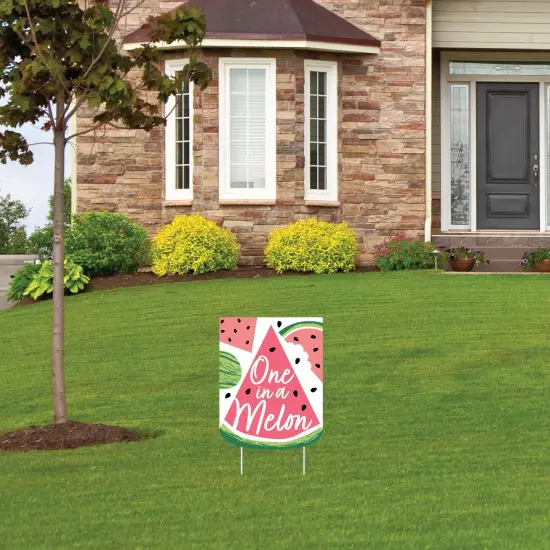 Big Dot of Happiness Sweet Watermelon - Outdoor Lawn Sign - Fruit Party Yard Sign - 1 Piece {4}