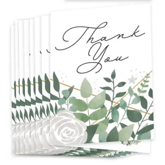 Big Dot of Happiness Boho Botanical - Greenery Party Thank You Cards (8 count) {3}