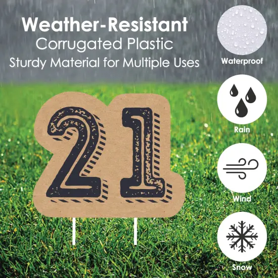 Big Dot of Happiness Finally 21 - Lawn Decorations - Outdoor 21st Birthday Party Yard Decorations - 10 Piece {6}