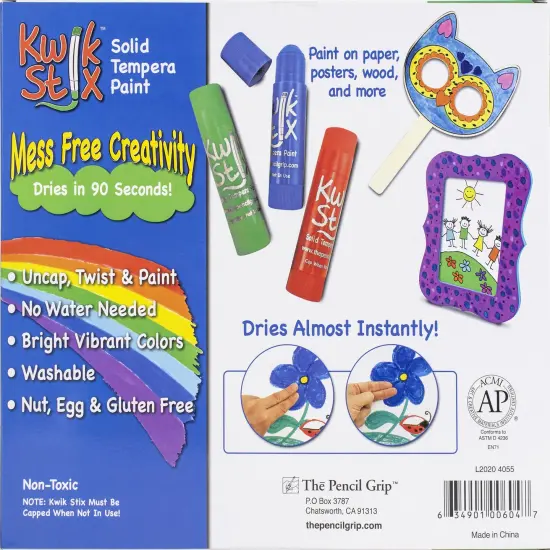 Kwik Stix Solid Tempera Paint Sticks 24/Pkg-Classic, Metalix, Neon Colors {2}