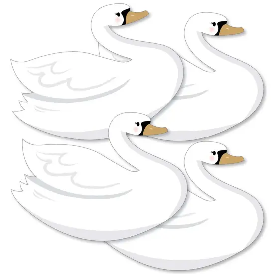 Big Dot of Happiness Swan Soiree - Decorations DIY White Swan Baby Shower or Birthday Party Essentials - Set of 20 {3}