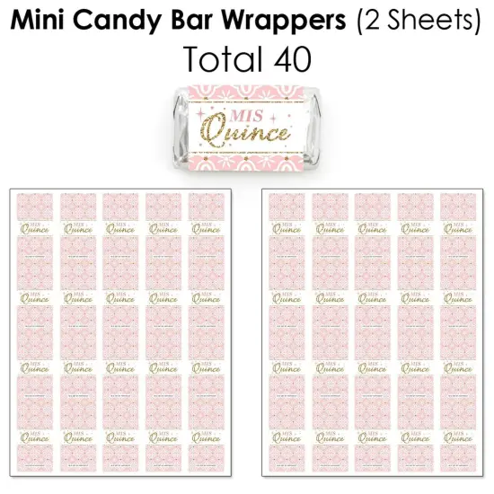 Big Dot of Happiness Mis Quince Anos - Quinceanera Sweet 15 Birthday Party Candy Favor Sticker Kit - 304 Pieces {4}