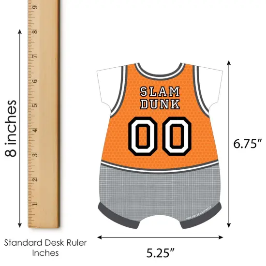 Big Dot of Happiness Nothin' but Net - Basketball - Picture Bingo Cards and Markers - Baby Shower Shaped Bingo Game - Set of 18 {6}