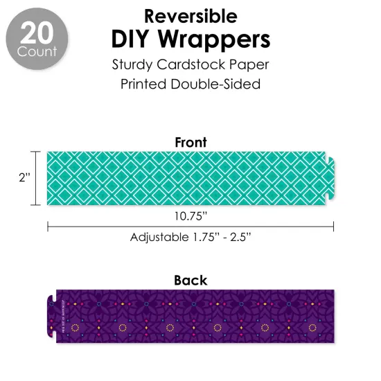 Big Dot of Happiness Happy Diwali - Festival of Lights Party Favors and Cupcake Kit - Fabulous Favor Party Pack - 100 Pieces {4}