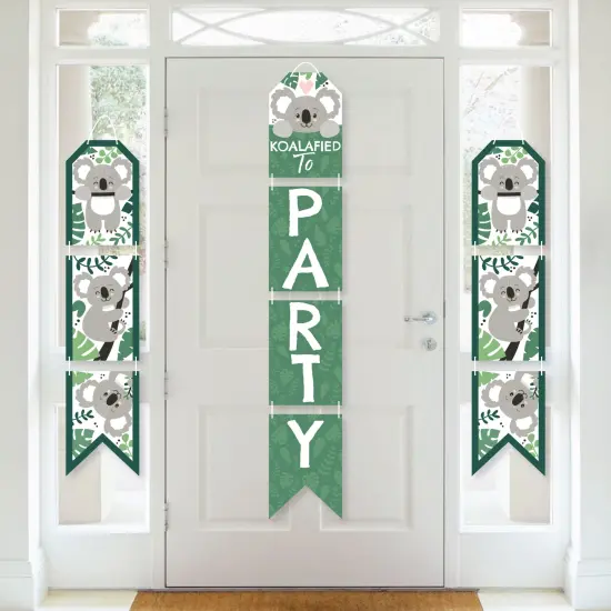 Big Dot of Happiness Koala Cutie - Hanging Vertical Paper Door Banners - Bear Birthday Party and Baby Shower Wall Decoration Kit - Indoor Door Decor {1}