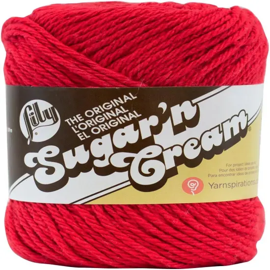 Lily Sugar'N Cream Red Yarn - 6 Pack of 71g/2.5oz - Cotton - 4 Medium (Worsted) - 120 Yards - Knitting/Crochet {2}