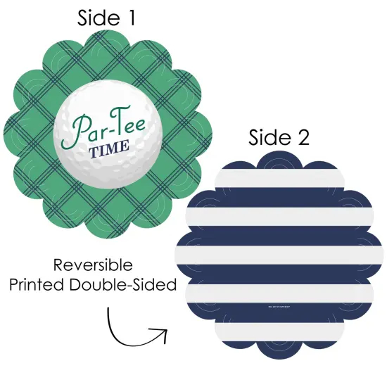 Big Dot of Happiness Par-Tee Time - Golf - Birthday or Retirement Party Round Table Decorations - Paper Chargers - Place Setting For 12 {4}