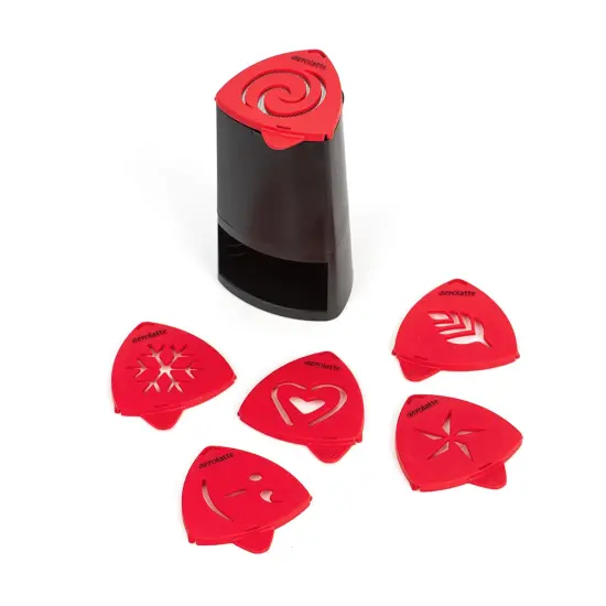 Aerolatte Cappuccino Artist, for Latte Coffee Art, Set of 6 Decorative Stencils {3}