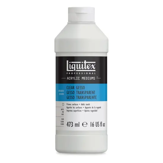 Liquitex Acrylic Gesso - Clear, 16 oz bottle {2}
