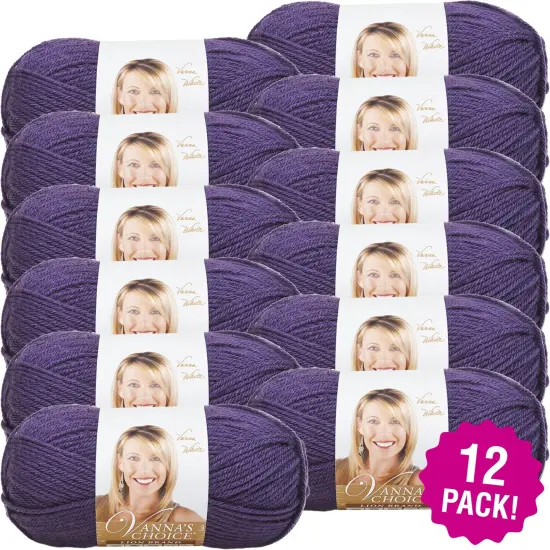(12 Pack) Lion Brand Vanna's Choice Yarn - Purple {1}