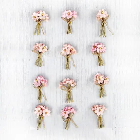 Pack of 3 - Little Birdie Paper Bouquet 12/Pkg-Pearl Pink {2}