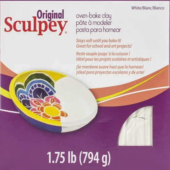 Sculpey Polymer Clay, White, 1.75lbs, Multipack of 3 {2}
