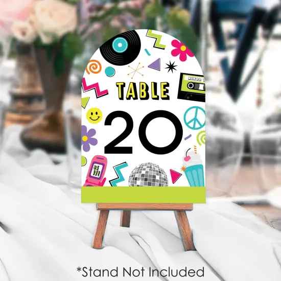 Big Dot of Happiness Through the Decades - 50s, 60s, 70s, 80s, and 90s Party Double-Sided 5 x 7 inches Cards - Table Numbers - 1-20 {4}