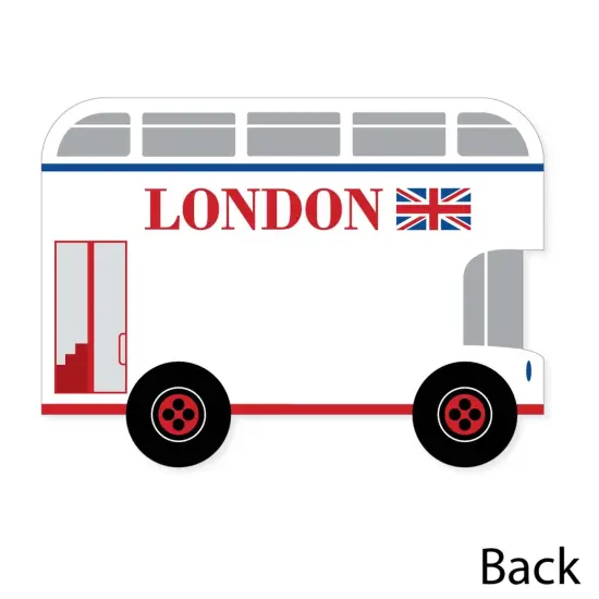 Big Dot of Happiness Cheerio, London - Shaped Thank You Cards - British UK Party Thank You Note Cards with Envelopes - Set of 12 {6}